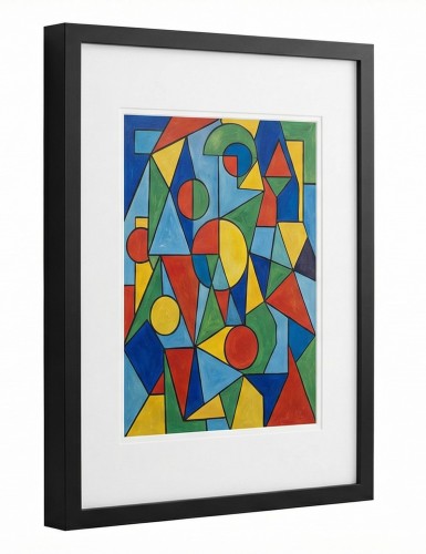 Rama na plakat zdjęcie 30x40 21x30 40x50 czarna z passe-partout plexi szyba.jpg