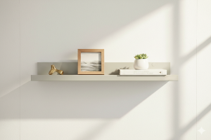 BD ART Nowoczesna półka ścienna 100 cm  kolor oliwkowy zielony na książki przyprawy  zdjęcia 