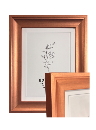 Ramka na zdjęcie-10x15-miedziana-elegancka-Na wesele- na przyjęcie-do salonu-z detalem