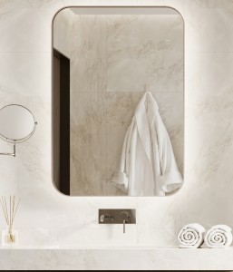 Lustro łazienkowe Vetro 50x70 cm prostokątne z oświetleniem LED RC BD art   IP 44