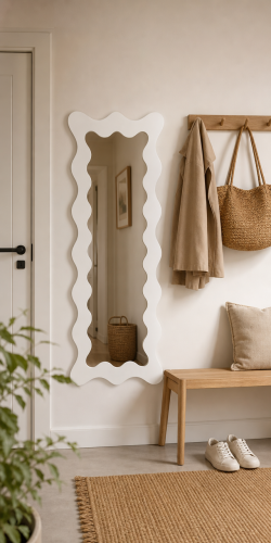 lustro-torre-160x60-60x60-białe-do salonu-nietypowy kształt-falowane-do zawieszenia- na ścianę-do sypialni-nowość