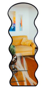 Lustro Torre AZTEC 60x160 cm rama MDF do salonu czarne BD Art