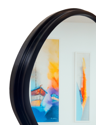 lustro-torre-160x60-60x60-czarne-do salonu-nietypowy kształt-falowane-do zawieszenia- na ścianę-do sypialni-nowość