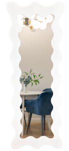 Lustro Torre ALICE 60x160 cm rama MDF do salonu Białe BD Art