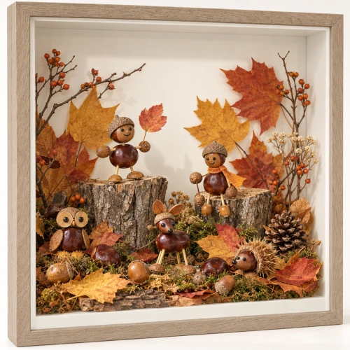 Rama box 3D na pamiatki 50x50 cm rękodzieło figurki objectrahmen 3D picture box eiche object.png