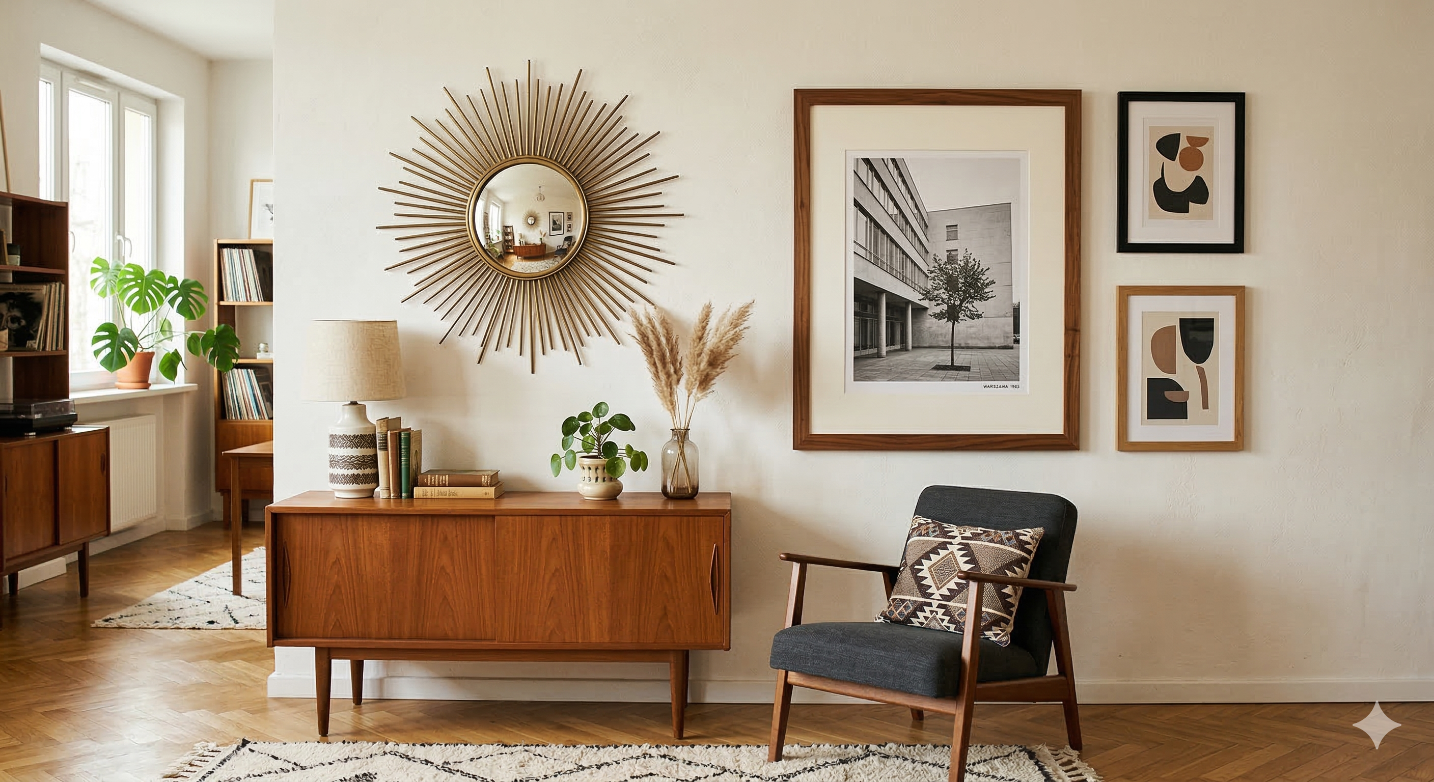 Złota era designu na Twojej ścianie: Lustra i ramy w stylu mid-century modern